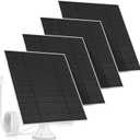 4 Pack 5w Solar Panels for Security Cameras Outdoor Waterproof Solar Panel for Ring Camera with Type-c and 360 Adjustable Safety Bracket Panel Charge Micro for Camera