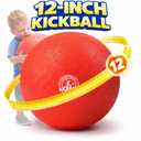 12 Inch Kickball Playground Balls Set(1,6,12)Pack, Durable PVC Dodgeballs for Kids & Adults, Outdoor & Indoor Games with Pump and Bag, Bouncy Balls for School, Gym, Birthday Gift for Boys and Girls