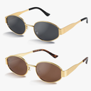 livho 2025 Trendy Oval Sunglasses - Stylish Polarized Shades for Everyday - Retro Metal Frames