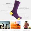 OLCHEE Boys Sock Basketball Soccer Hiking Ski Athletic Outdoor Sports Thick Calf High Crew Sock 6 Pack B, Size S