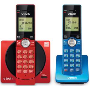 VTech 2-Handset Cordless Phone for Home with Caller ID/Call Waiting, Landline Phones, Illuminated Keypad, Full Duplex Speakerphone, ECO & Quiet Mode, Wall Mount | CS6919-2R