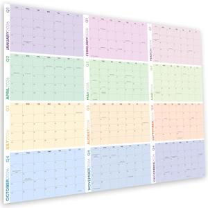 7 x Large Wall Calendar 2026 (34.5 x 23 inches), 2026 Calendar Monthly Planner for Wall, Colorful Stylish Design, Horizontal Layout, Heavyweight Uncoated Text Paper (Comes Folded in Special Envelope).
