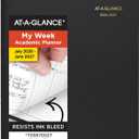 AT-A-GLANCE Planner 2026-2027 Weekly Academic 14-Month July-August, Quarter-Hourly Appointment Book, 8-1/4" x 11", Black (7095705)