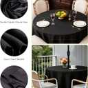 BESTVIP 6 Pack 60inch Black Round Polyester Tablecloths | Fits 20"-48" Tables | Fabric Washable Decorative Table Cover for Parties, Weddings, Holiday, Events, Restaurant