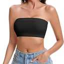 Strapless Bras for Women Tube Tops for Women Bandeau Bra Bralette Seamless Non-Padded Small