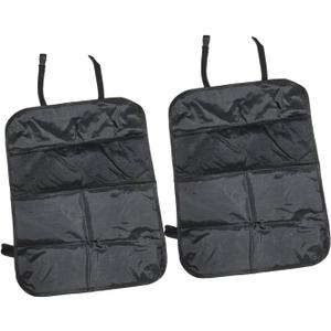 Clear Meshes Organizers with Anti Scratch Kick Pad and Reinforced Bottom Kick Panel for Family Road Trips 2pcs Backseat Storage