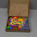 Leitee 71 Pcs Sensory Bin Filler Include 60 Hedge Balls 4 Tweezers 2 Scissors Clips 5 Cups Fine Motor Skills Toys Set for Boys Girls Early Education and Counting Sorting Training(Blue,Classic)