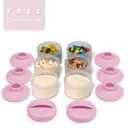 Termichy Stackable Formula Dispenser Portable Milk Powder Container, 2 Pack, Baby Pink