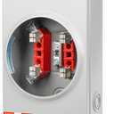 125 Amp Meter Socket, 4 Jaw Meter Base, 600V 3 Wire Ringless Type, with Horn Bypass Meter Cover Plate, Suitable for Overhead/Underground Feed