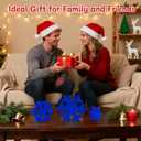 3 PCS Velvet Flocked Wooden Snowflake Decoration, Blue Christmas Snowflake Table Sign Winter Tabletop Centerpiece Wood Blocks for Indoor Xmas Winter Centerpieces for Tiered Tray Home Decor