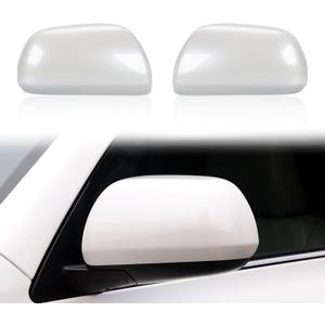 Car Door Rearview Mirror Cover Cap Housing Protective Cover For Exterior Mirrors Fit For Toyota Highlander 2008 2009 2010 2011 2012 2013(Pearl White,Right Passenger Side)