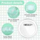 60 Pcs 3 Inch Clear Acrylic Button Pins, Blank Photo Badges for DIY Crafts Supplies, Make Your Own Buttons