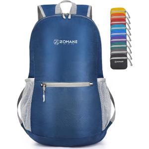 ZOMAKE Ultra Lightweight Hiking Backpack 20L, Packable Small Backpacks Water Resistant Daypack for Women Men(Navy Blue)