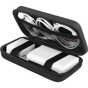 Canboc Electronics Travel Organizer, MacBook Charger Carrying Case, Electronic Accessories Portable Cable Storage Bag for Charging Cords, Power Adapter, MagSafe, USB Hub, Power Bank, Earbuds, Black