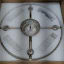 Crystal Fandelier Ceiling Fan with Light Chandelier Fan Glass Semi Flush Mount Remote Control 6 Speeds 20 Inch Low Profile for Girl's Bedroom Living Room Kitchen Island