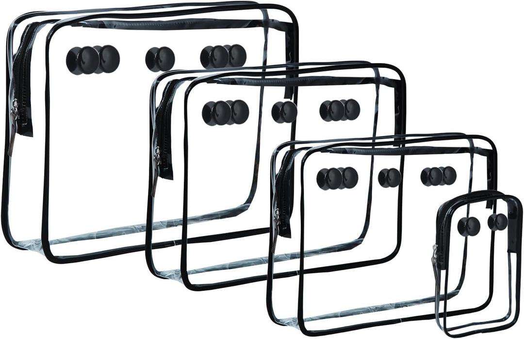 4 Packs Clear Insert Bag for Bogg Divider Accessories Rubber Tote Bag Accessories Beach/Organizer Cosmetic Bags for Women