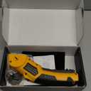 Cordless Electric Scissors,4V Rechargeable Cardboard Cutter Heavy Duty Scissor with Safety Lock & LED Light for Box Carpet Plastic Fabric(Yellow)