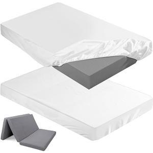Bed Sheet, 2PCS, White, Size 51"x"58