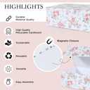 LFBOX Floral Gift Box with Magnetic Lids 13.8x8.3x4.4 in, Large Bridesmaid Proposal Boxes, Rectangle Wedding Decorative Storage Box 1 Pack