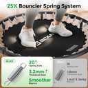 BCAN SP3 40" Foldable Mini Trampoline, Rebounder Trampoline for Adults, U/T Adjustable Foam Handle, Exercise Rebounder for Adults Indoor/Garden Workout, Max Load 330lbs/440lbs-40T-Green