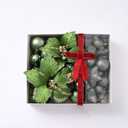 Christmas Ball Ornament Set, 48Pcs Green Plastic Christmas Tree Hanging Decorations with Gift Package for Xmas Winter Holiday Wedding Party Decor