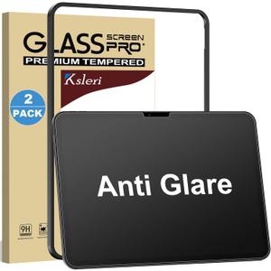 2 Pack for iPad Air 13 Inch M4 (2026) / M3 (2025) / M2 (2024) Matte Glass Screen Protector (Not Privacy) Anti Glare Anti Fingerprint Tempered Glass with Alignment Frame, Apple Pencil Support