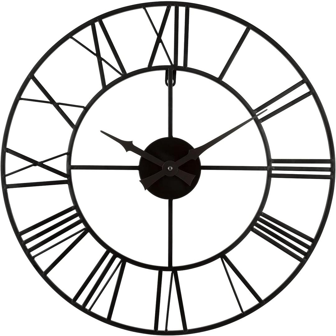 La Crosse Clock 404-3451 20 Inch Metal Tower Analog Wall Clock with Roman Numbers