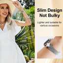 Joyozy Slim Metal Band Compatible with Apple Watch Band, Skinny Magnetic Strap with Bling Charms, Cute Stainless Steel Band, Dressy Thin iWatch Bracelet for Women, Size: 38/40/41MM/(42MM for Series11/10)-Small Wrist