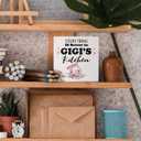 Gigi Gifts Wooden Box Sign, Best Grandma Mother's Day Birthday Gifts from Grandkids, Everything Is Better in Gigi's Kitchen Wood Block Plaque for Kitchen Counter Shelf Tabletop Decor 5x5 Inch