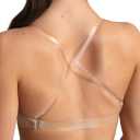 Capezio Women's Seamless Clear Back Bra With Transition Straps (L)