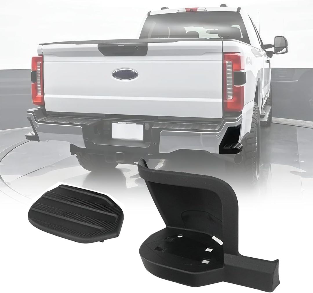 Rear Bumper Step Pad & Trim For Ford Super Duty F250 F350 F450 2023-2024 | Right Side Black PC3Z17B807AF PC3Z17B807AD (Right side)