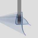 Pivot Shower Door Bottom Seal 36 in., Frameless Glass Seal Strip, Shower Door Sweep, Stop Shower Leaks and Create a Water Barrier (for 1/4" Glass)