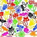 200PCS Halloween Sticky Hands Party Favors Treats Bags Toys for Kids,Bulk Halloween Toys for Goodie Bag Stuffers Basket stuffers Candy Bags Fillers Classroom Exchange Prizes