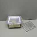 Kifmurase 50 Pcs Aluminum Pans with Transparent Lids, 8.5x6.5 Disposable Tin Foil Pan 2.25LB To Go Food Containers Baking Pans for Cooking Heating Roasting Take Out Freeze Meal Prep