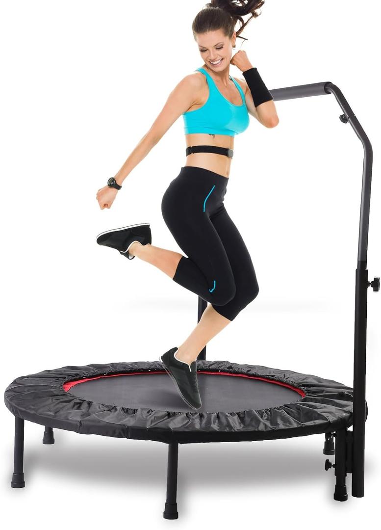 Rebounder Trampoline for Adults, 40"/50" Foldable Spring Fitness Trampoline - 450 lbs Capacity, Quiet & Stable Indoor/Outdoor Exercise Equipment for Cardio Workout Rebounder Trampoline for Adults, 40"/50" Foldable Spring Fitness Trampoline - 450 lbs Capacity, Quiet & Stable Indoor/Outdoor Exercise Equipment for Cardio Workout