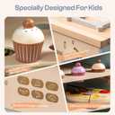 ROBOTIME Wooden Toy Kitchen Oven Playset, Montessori Pretend Play Kitchen Accessories with Pizza and Cupcakes Food Toys, Wooden Pizza Oven Set Toys for Toddlers & Kids, WCF28, 16 inches x 11.8 inches x 22.5 inches