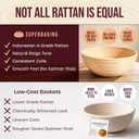 Superbaking 2 pcs Banneton Bread Proofing Basket, 9" Splinter-Free Round Rattan Bread Basket with Liners, Sourdough Starter Kit, Sourdough Bread Baking Supplies & Sourdough Kit, Bread Making Tools