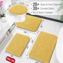 OLANLY Bathroom Rugs 30x18, Extra Soft Absorbent Chenille Bath Rugs, Rubber Backing Quick Dry, Machine Washable Bath Mats for Bathroom Floor, Tub and Shower, Home Decor Accessories, Yellow