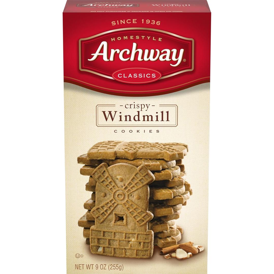 Archway Cookies, Crispy Windmill Cookies, 9 Oz Box (EXP 12/12/26)