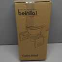 Beinilai Foldable Toilet Stool,7 Inches Poop Stool for Bathroom,Bamboo Toilet Stool Squat Adult,Potty Stool with Anti-Slip Strip