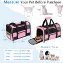 20" Large Cat Carrier Soft Side Dog Carrier Pet Carrier for Medium Small Dogs Cats Collapsible Soft Sided Pet Carrier for Cats Dogs Puppy of 25 lbs, Pink