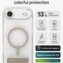 ZAGG Santa Cruz Snap Case with Kickstand for iPhone Air - Titanium, Drop Protection (13ft/4m), MagSafe Charging Compatible, ClearGuard Anti-Yellowing Technology, Scratch Resistant Phone Case