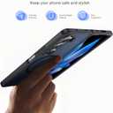 Magnetic for Samsung Galaxy Z Fold 5 Case Compatible with MagSafe [Fast Wireless Charging][Anti-Fingerprint][Military Shockproof] Translucent Matte Silicone Bumper for Z Fold 5 Phone Case,Black