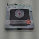 Taylor Battery Free Analog Scales for Body Weight, 330LB Capacity, Easy to Read Large 4.25-inch Dial, 10.3 x 10.6-inch Vinyl Mat Platform, Black