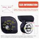 Luggage Wheels Replacement Duel Spinner Wheel for Luggage Suitcase Repair 360 Rotating Suitcase Replacement Wheels with 4 Mounting Holes H074