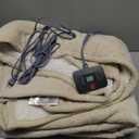 Westinghouse Electric Blanket Twin, Heated Blanket Twin Size with 10 Heating Levels and 1 to 12 Hours Heating Time Settings, Flannel to Sherpa Reversible, Machine Washable (62" x 84", Beige)