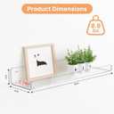 upsimples 6 Pack Acrylic Shelves for Wall Storage, 15" x 4 Floating Bookshelves for Kids, Display Shelf Organizer for Bathroom, Bedroom, Living Room, Kitchen, Room Decor, Clear