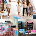22 Pcs Baby Shower Game Party Team Boys or Girls Cup Set 16 oz Pink Blue Beer Plastic Cups with 8 Balls Gender Reveal Party Game for Indoor Outdoor Event Fun House Parties Favors