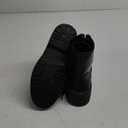 Sugar Womens Kaedy Faux Leather Combat & Lace-up Boots Black, Size 6