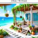 BlissYard Hello Summer Hawaiian Beach Banner Summer Beach Themed Party Decorations House Banner 7.5x5.9ft Outdoor Decorations Photo Props Sunshine Luau Themed Backdrop Decorations